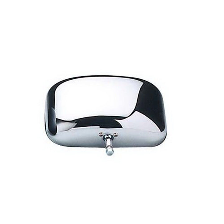 CIPA chrome mirror head front view showing 5x8 flat glass and clear reflective benefit