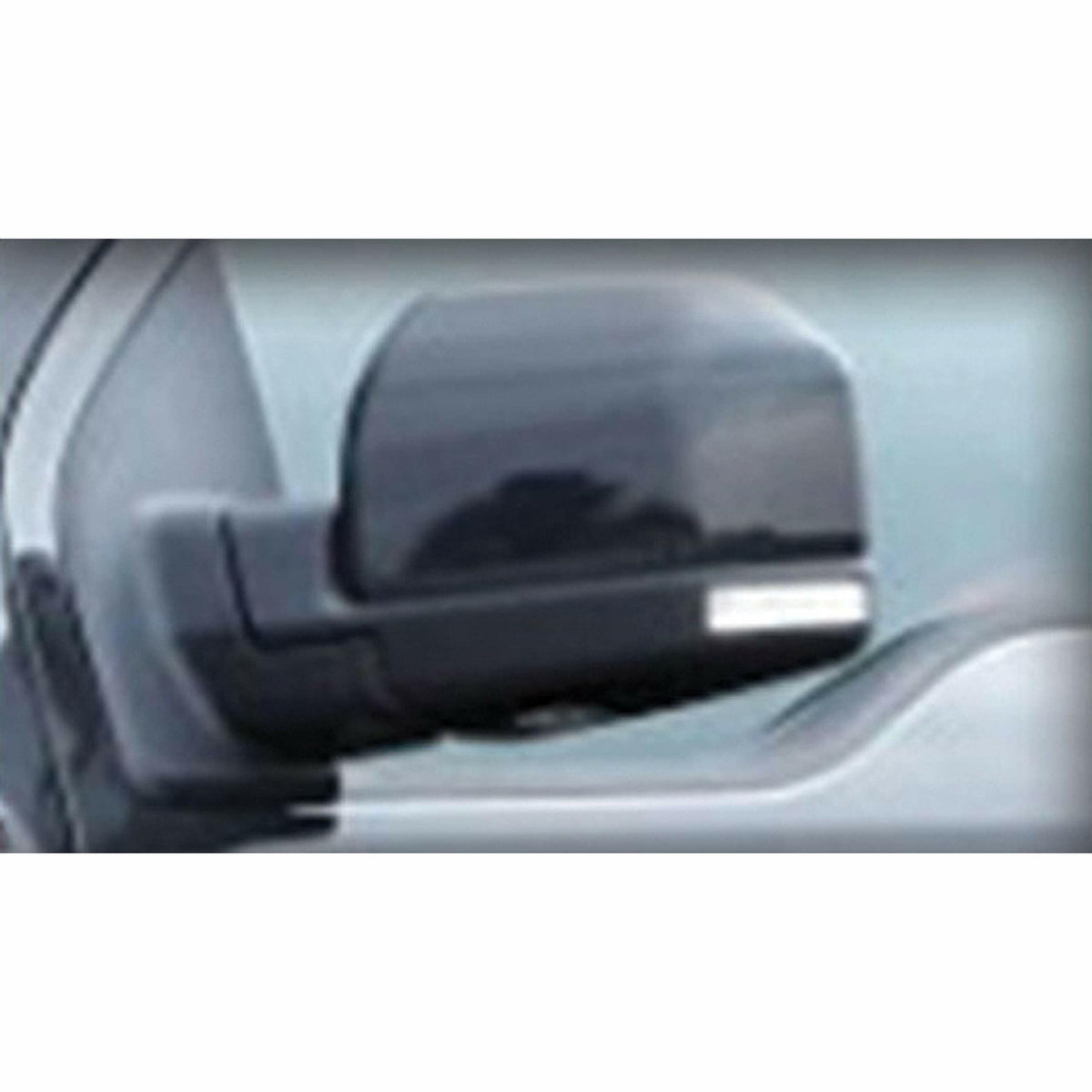 CIPA mirror mounted while towing a trailer illustrating improved side visibility