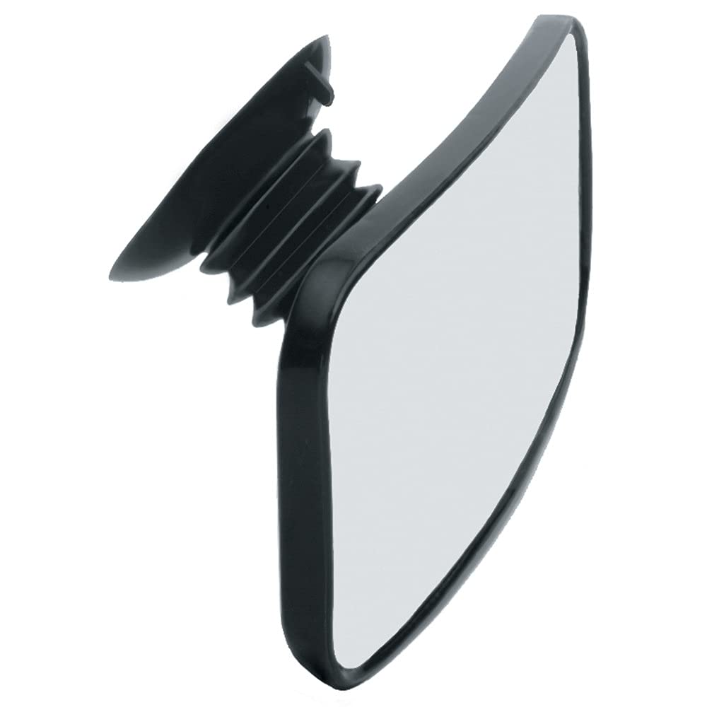 CIPA mirror front view showing 4x8 convex glass for wider rear visibility