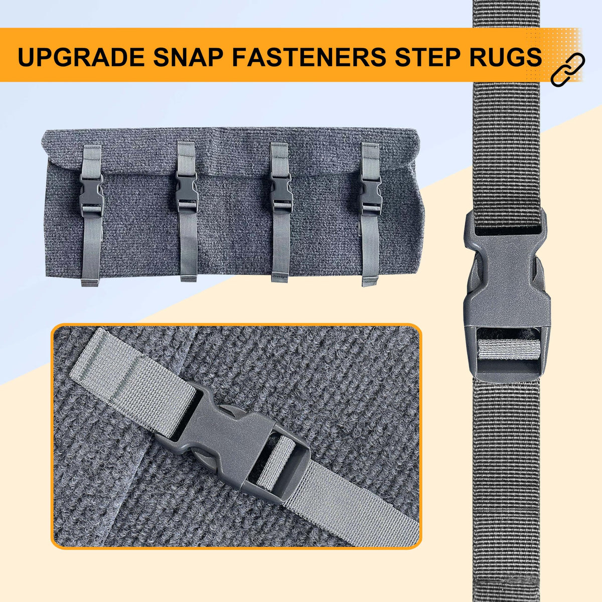CircleRoad buckle and non-metal clip detail showing rust-resistant secure fastening