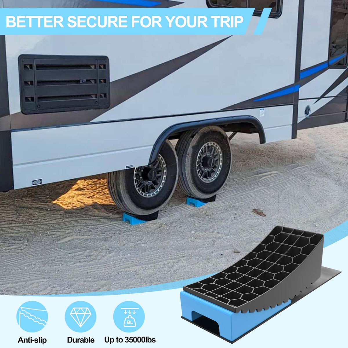 CircleRoad non-slip rubber pad close-up offering secure tire grip