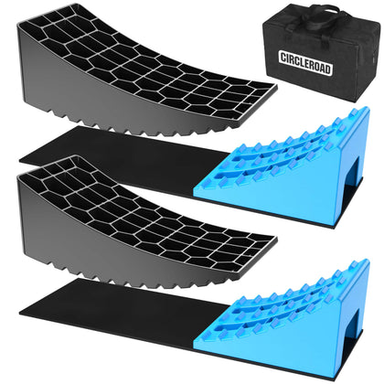 CircleRoad front packaging showing heavy-duty leveling ramps and benefits