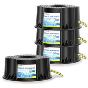 CircleRoad front view of 4-pack jack blocks showing durable design and stability benefit