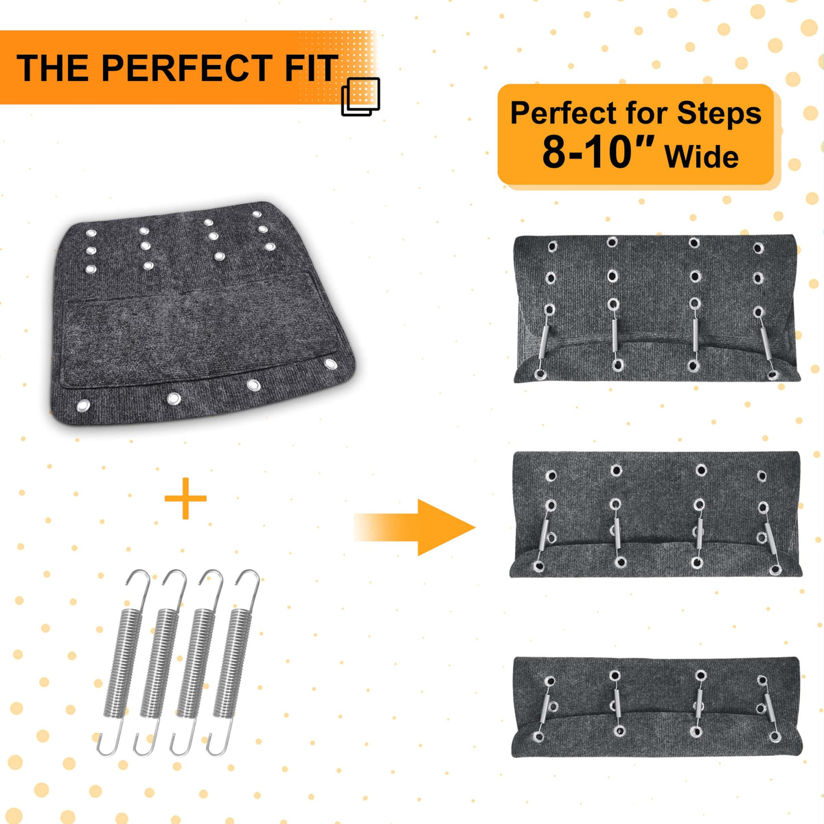 CircleRoad step cover beside ruler showing 22 inch width for correct sizing