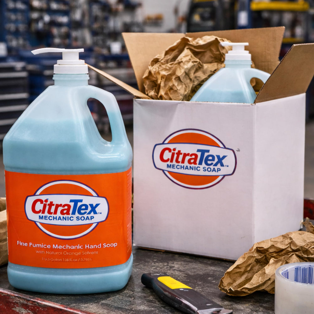Citratex used by mechanic showing clean hands and refreshed citrus scent