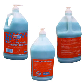 Citratex gallon beside tools showing scale and workshop suitability