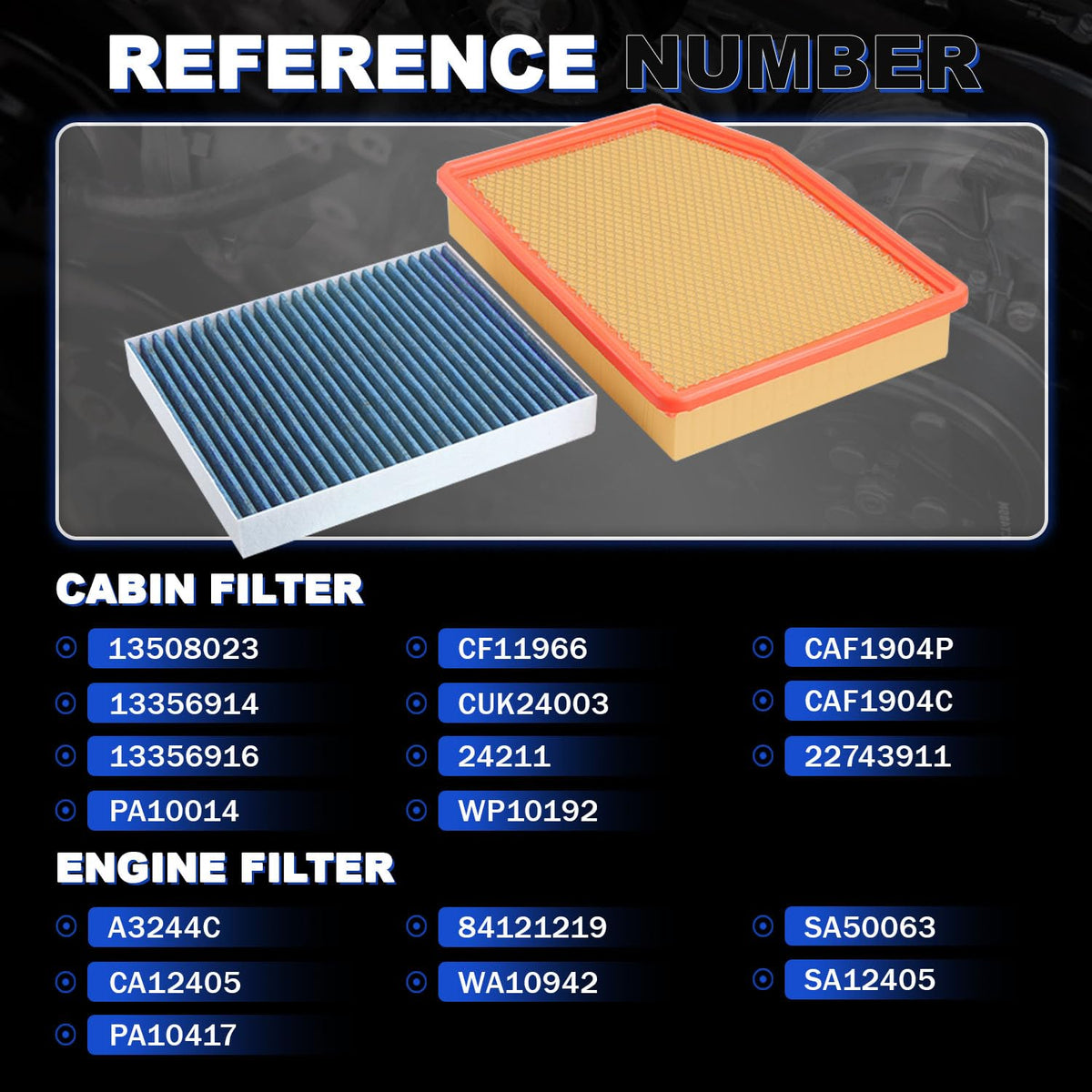 Citumo cabin filter close-up revealing activated carbon layer to reduce odors