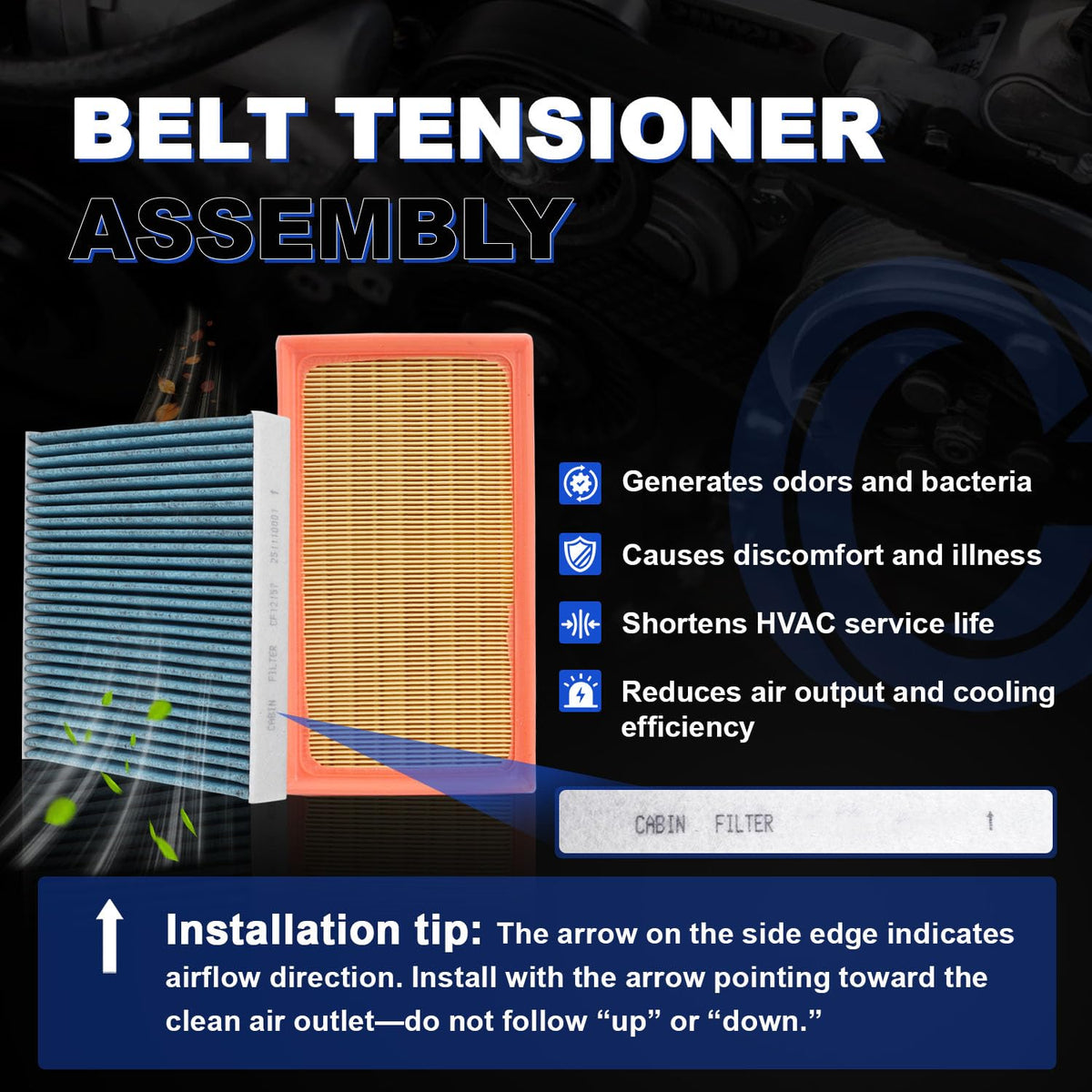 Citumo cabin filter being replaced behind glovebox improving cabin air