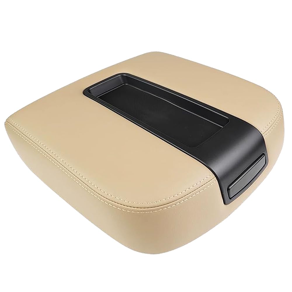 Citumo front view of beige armrest lid showing factory-fit appearance and restored look