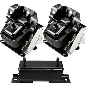 Citumo engine motor mount set front view showing three-piece kit and benefits of reduced vibration