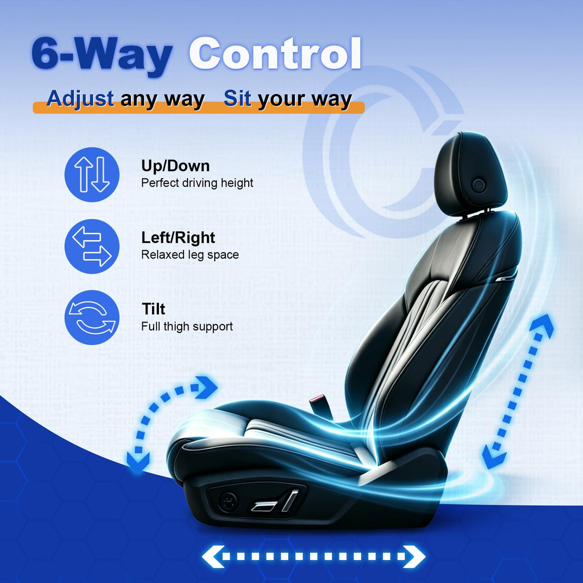Citumo switch installed in vehicle seat demonstrating restored control benefit