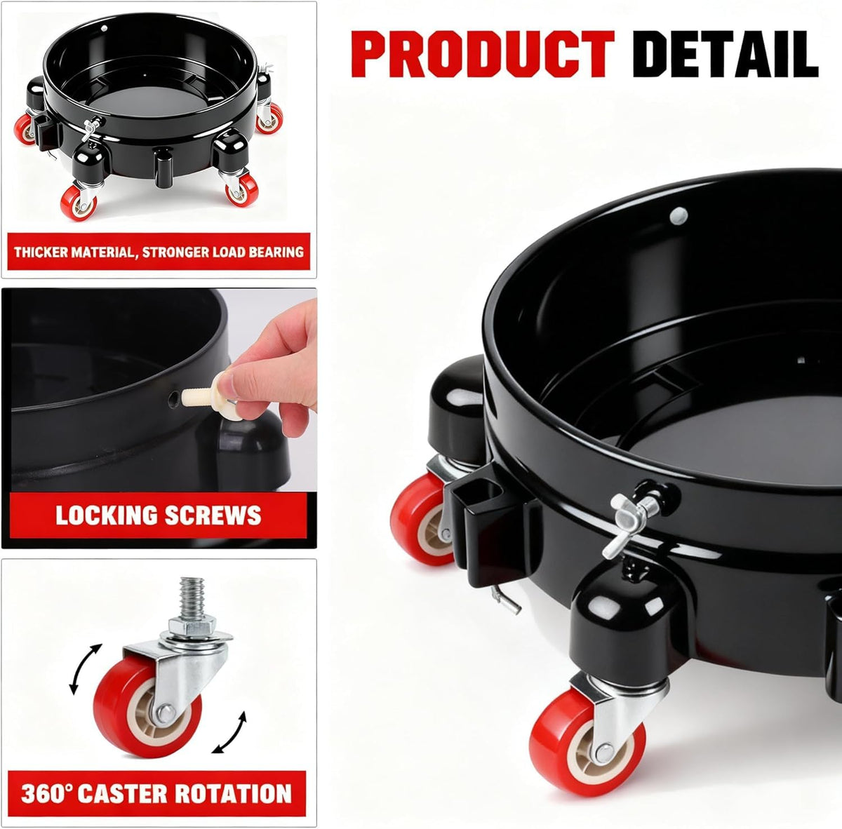 CJKKH top-down view showing bucket seated on dolly for organized tool access benefit
