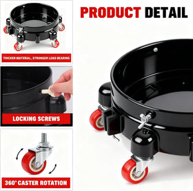 CJKKH top-down view showing bucket seated on dolly for organized tool access benefit