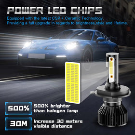 CJZJPV 9005 fog bulb close detail showing bezel and emitter, enhances fog penetration