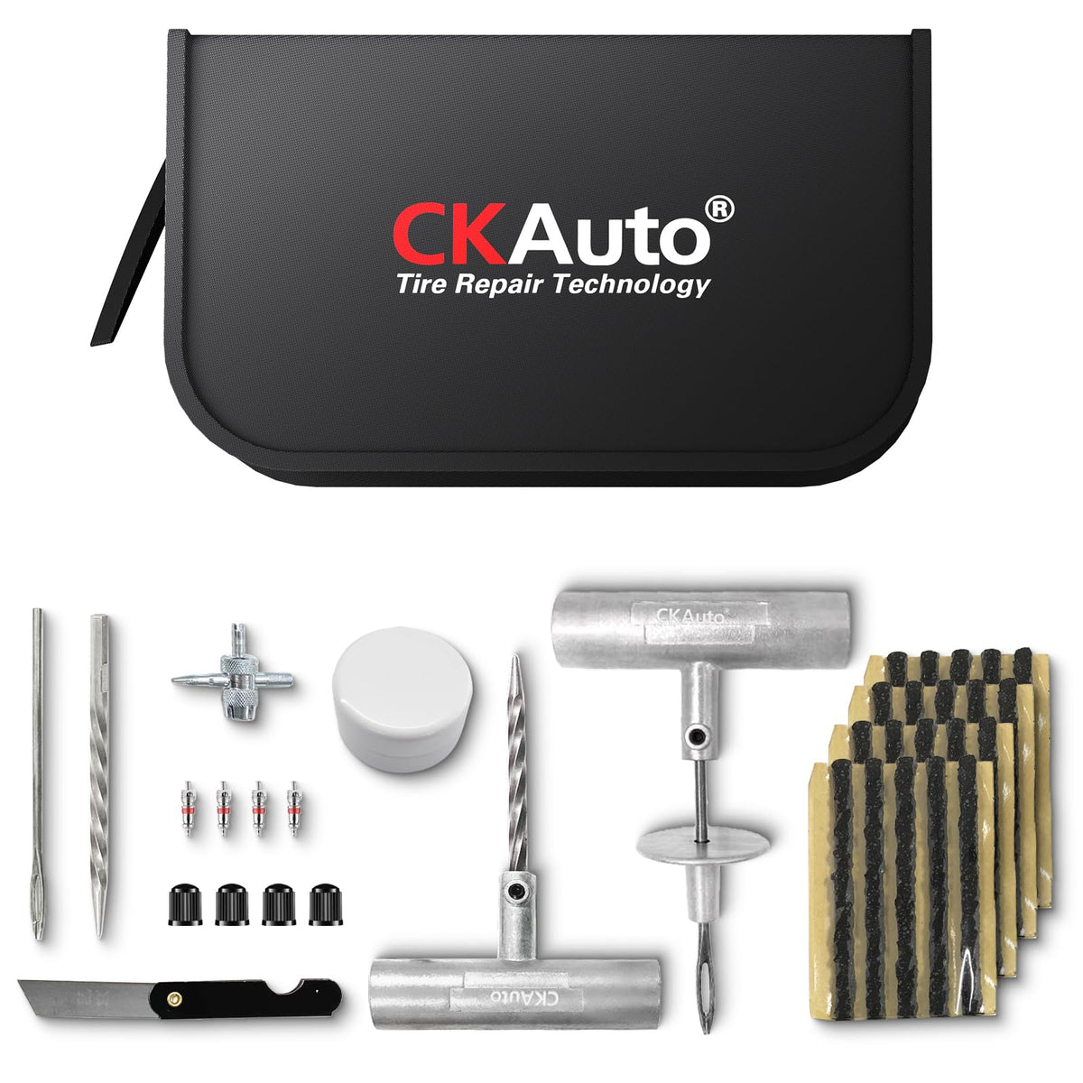CKAuto front of package showing complete 36-piece repair kit and benefits