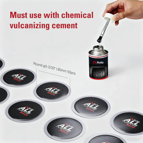 CKAuto patch applied inside tire demonstrating airtight repair and reinforcement