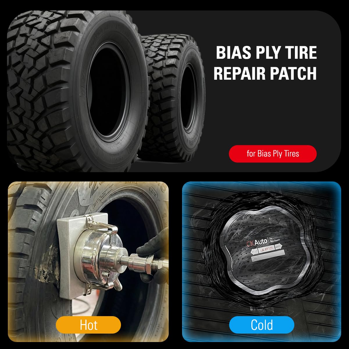CKAuto technician installing patch illustrating quick, professional repair workflow