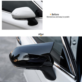 CKE mirror cover installed leaving blind-spot indicator visible and functional