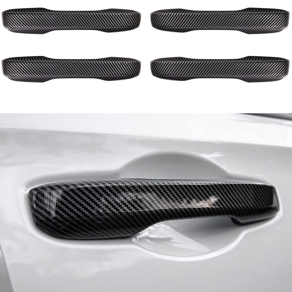 CKE front view of carbon handle cover showing sporty upgrade benefit