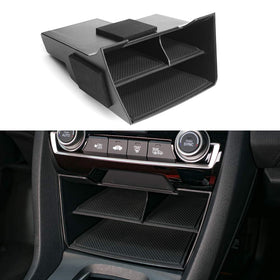 CKE front view of console insert showing tidy storage and fit