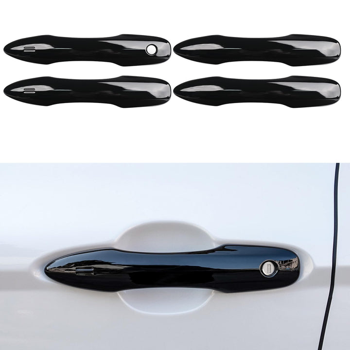 CKE front view of four black door handle covers showing clean fit and style benefit