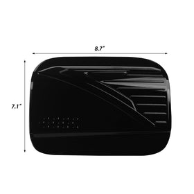 CKE fuel tank cover installed on Toyota Camry side shot showing seamless factory match