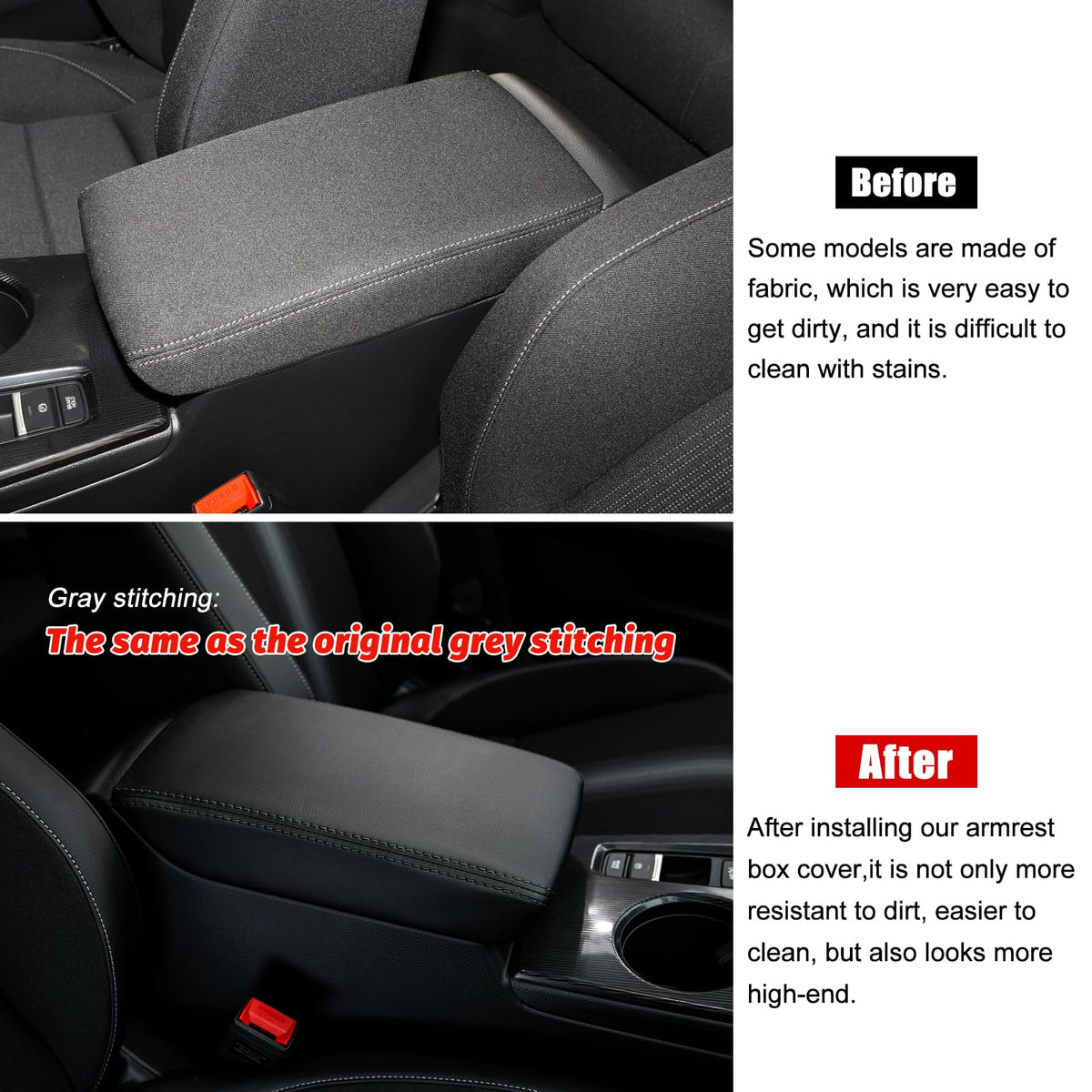 CKE armrest installed in Civic interior demonstrating stylish protection