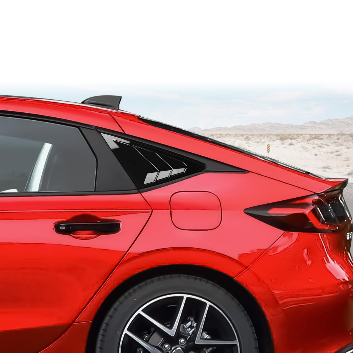 CKE louvers installed on Civic Sport trim adding aggressive styling