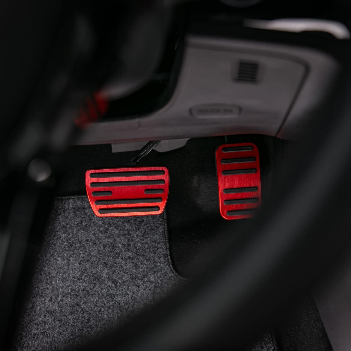 CKE pedals with ruler for scale illustrating accurate sizing fitment