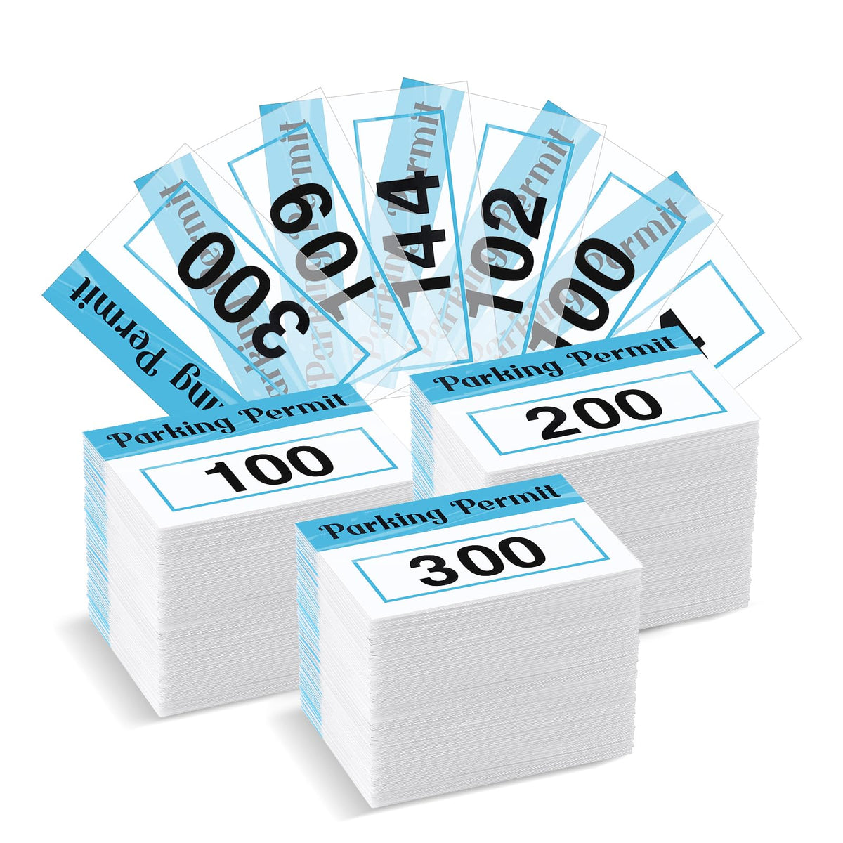 Clabby front packaging showing 300 blue numbered stickers for easy bulk supply