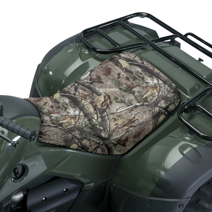 Classic Accessories QuadGear camo front view showing secure fit and protection