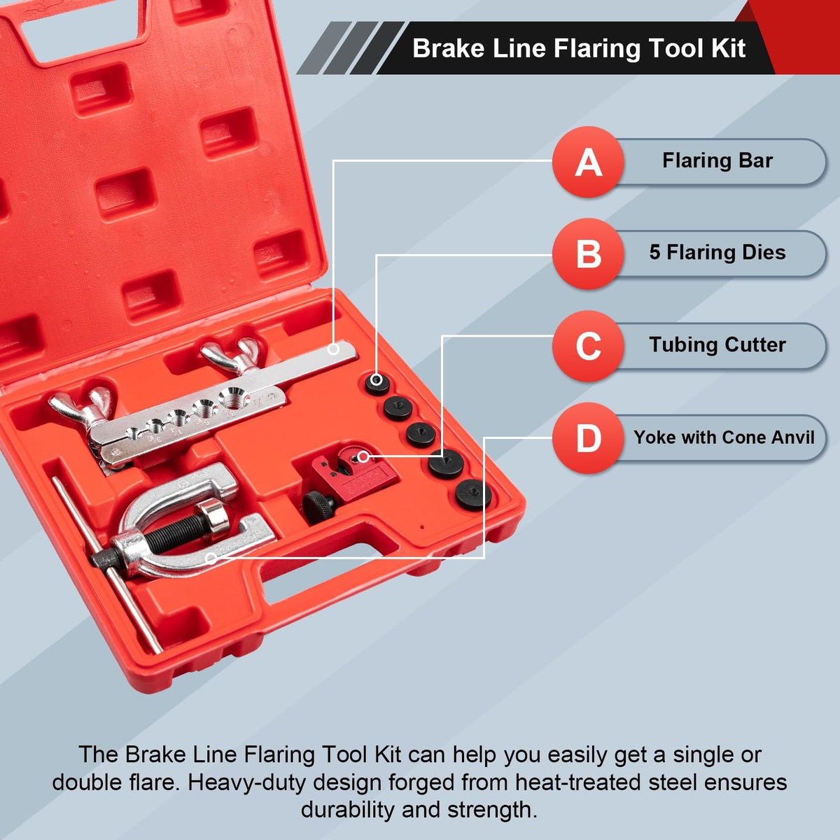 Clatoon tubing cutter closeup demonstrating clean, square cuts for better flares