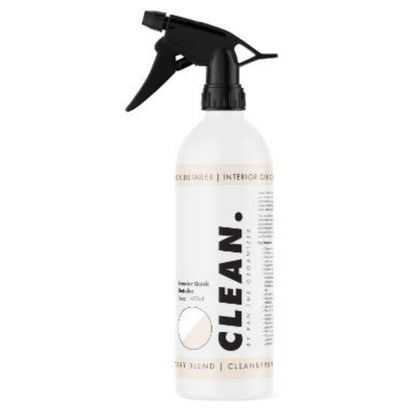 CLEAN. front spray bottle showing label and easy-spray nozzle for quick interior cleaning