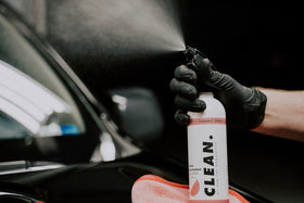 Clean. by Pan spray nozzle applying sealant to paint for quick protection