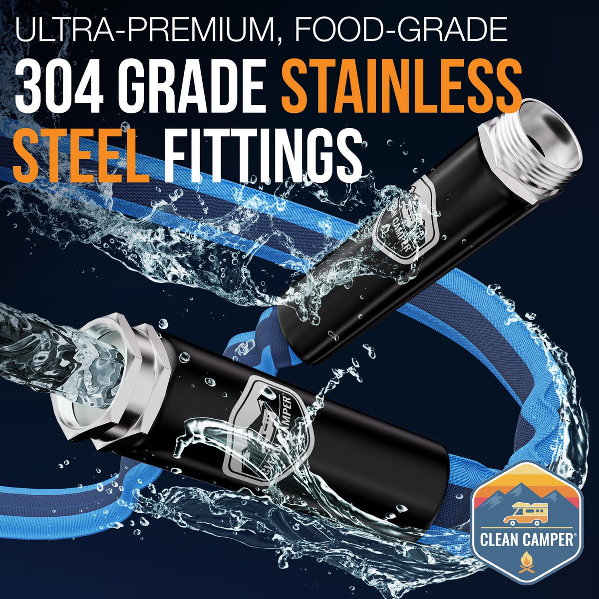 Clean Camper coiled 35-foot hose compact for storage