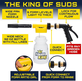 Clean Car USA nozzle detail highlighting adjustable foam settings for precise control