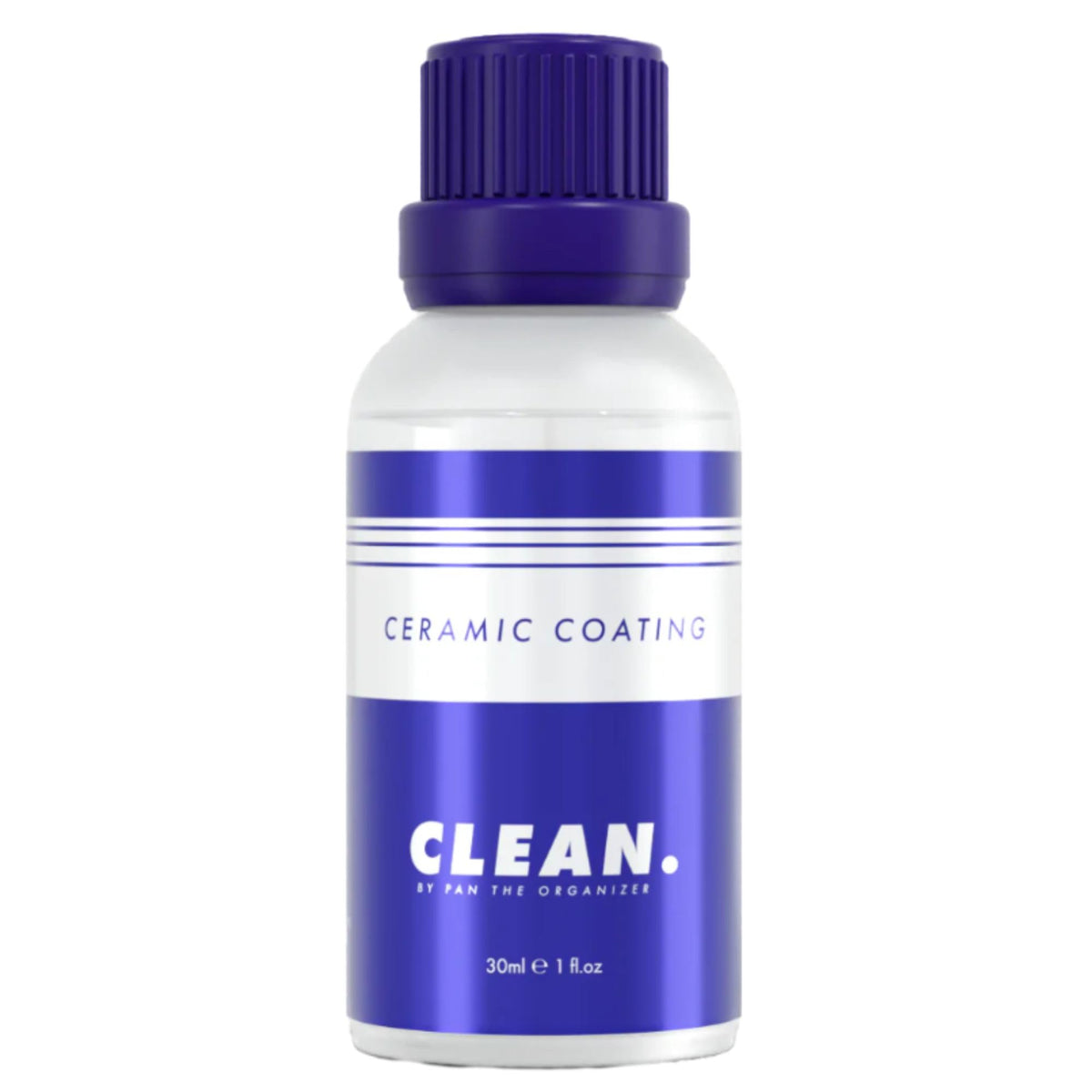 CLEAN. front bottle shot showing label and premium packaging and clear product benefit