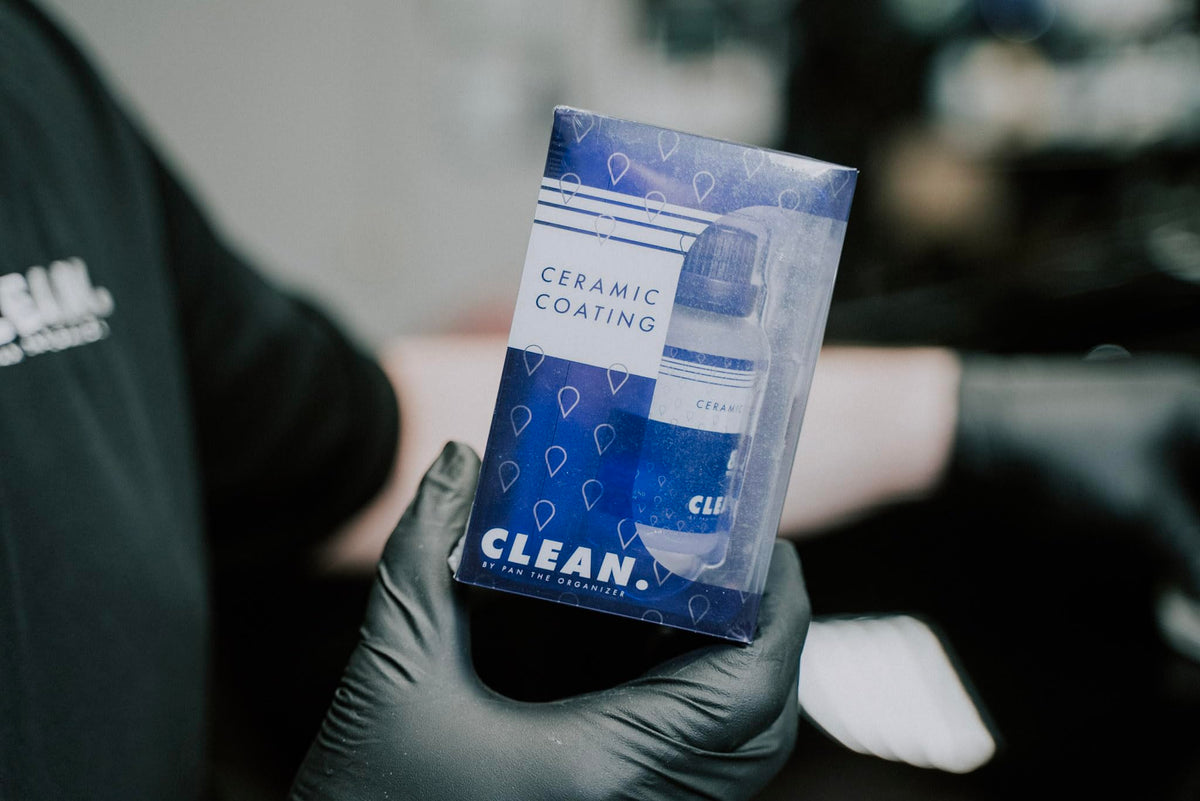 CLEAN. coating texture close-up revealing glossy film and enhanced surface protection
