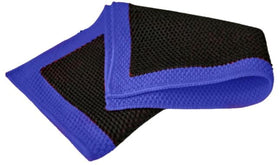 CLEAN. clay towel close-up of perforated surface and microfiber backing, safer decontamination benefit