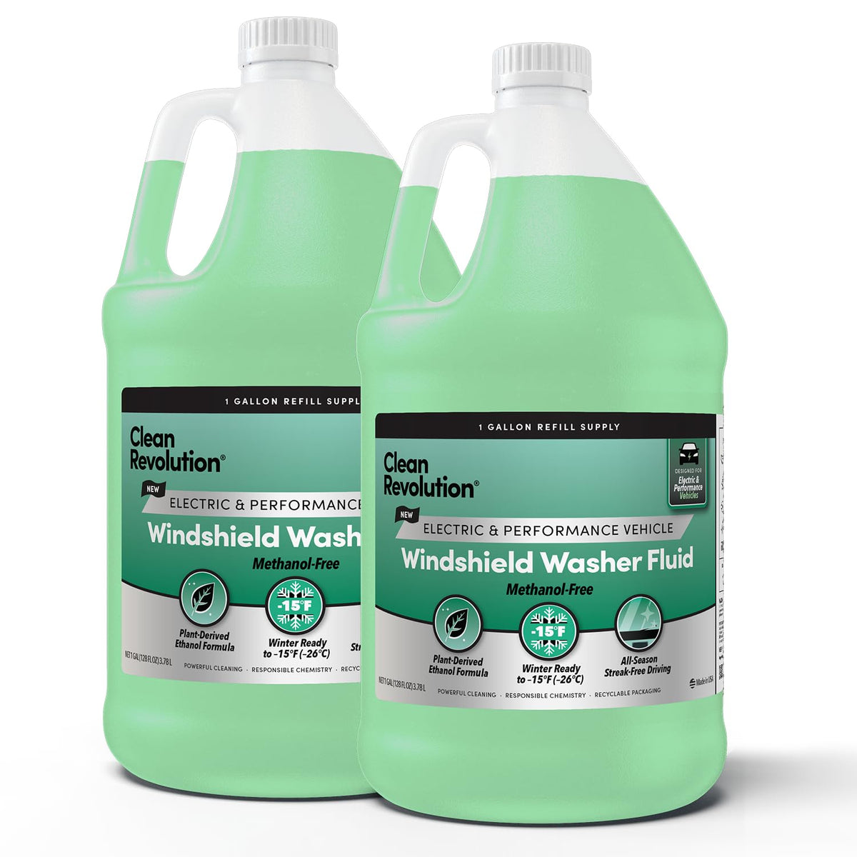 Clean Revolution front label on 128oz two-pack showing product name and benefits