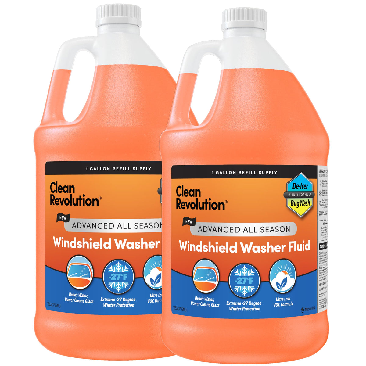 Clean Revolution front packaging showing 128oz bottle and benefits
