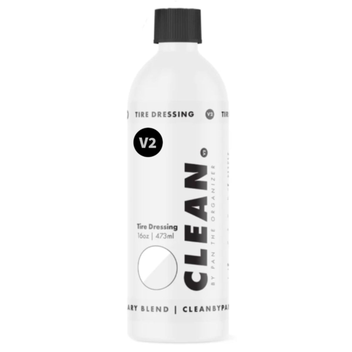 CLEAN. front bottle showing 16oz label and product purpose, easy storage benefit