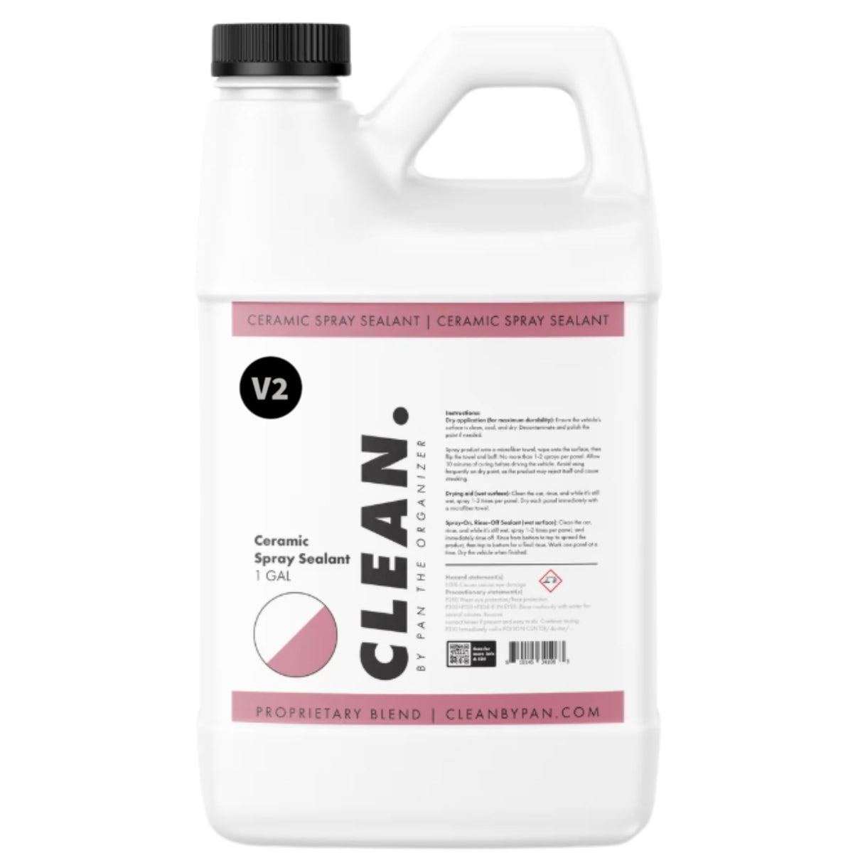Clean. front bottle showing label and product benefits for quick protection