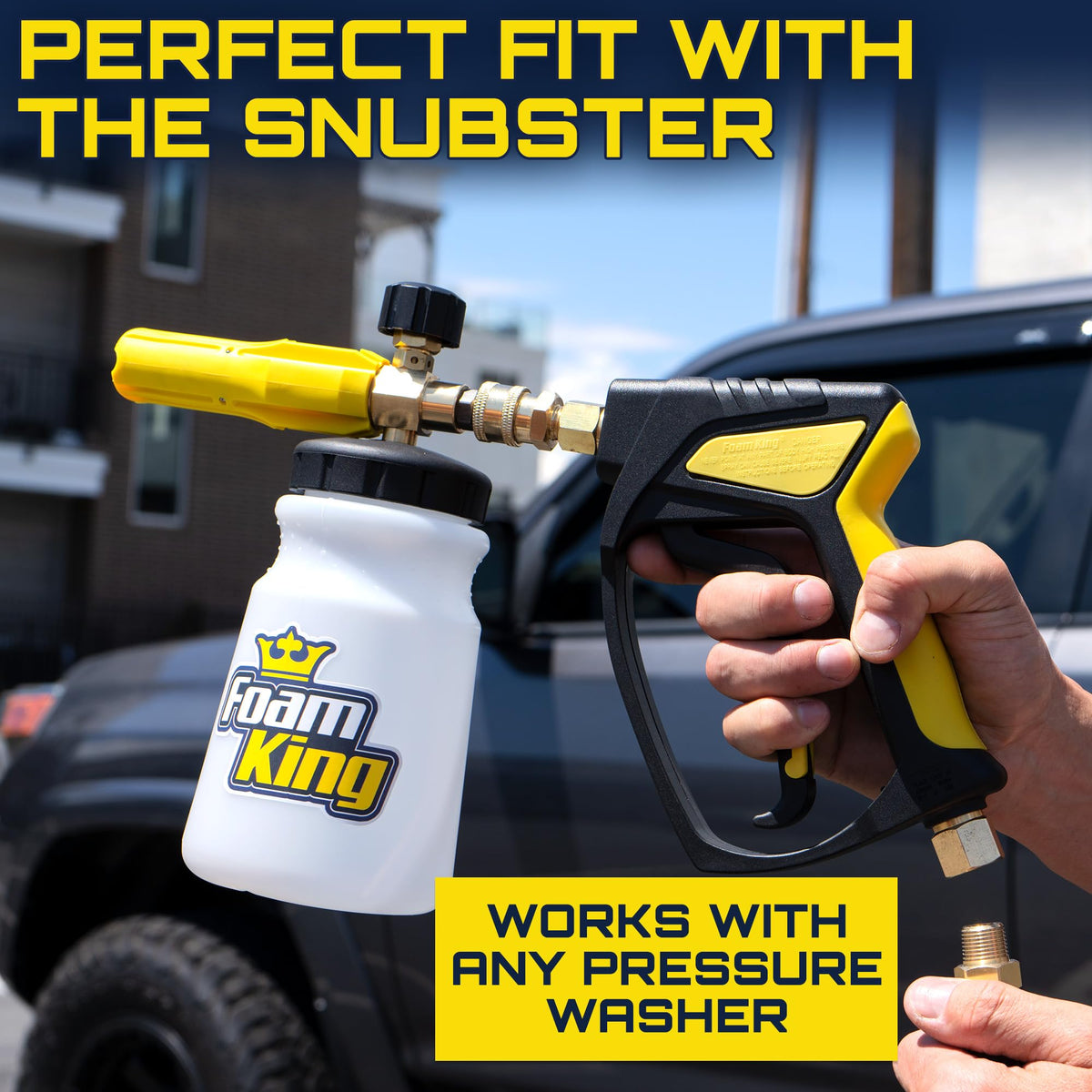 Clean Car USA close-up of thread lock seal providing airtight suds retention and durability