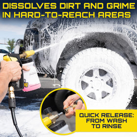 Clean Car USA lance adjustment detail illustrating variable spray patterns for versatile cleaning