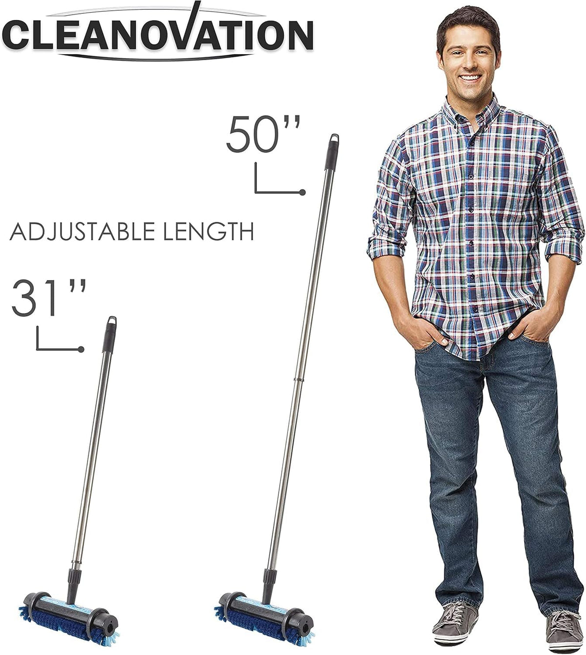 Cleanovation shampoo bottle label showing Rug Renovator formula for stain-lifting support