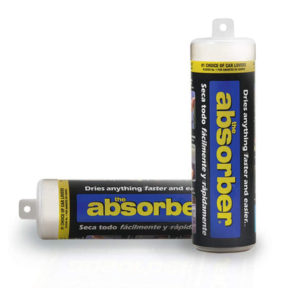 CleanTools Absorber front packaging showing two large towels and tube, convenient storage