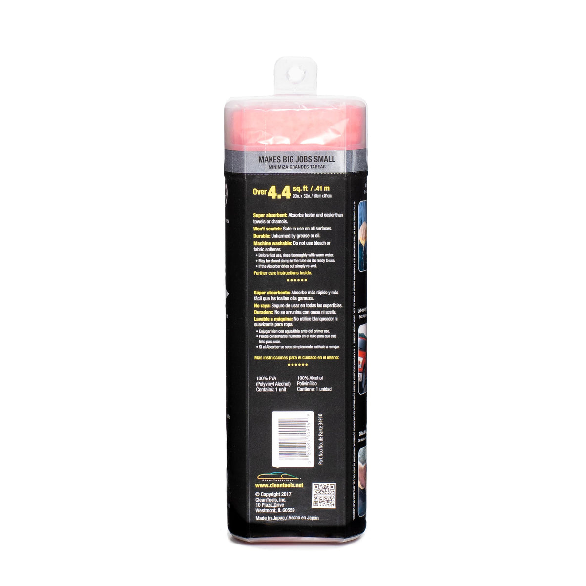 CleanTools Absorber XXL held by hands to show true 32x20 size