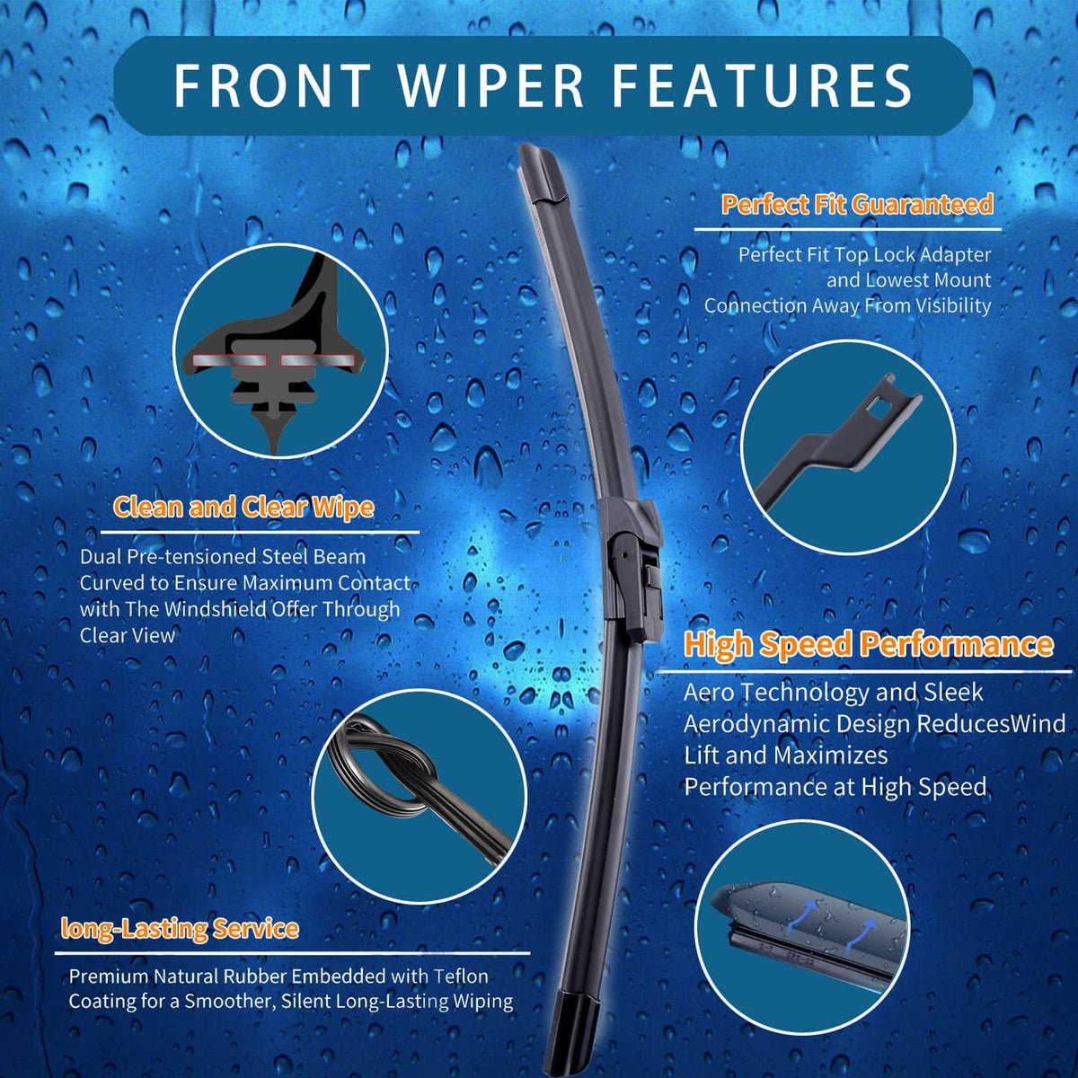 CLEARGO 26-inch driver blade close-up showing precise fit and improved wipe pressure