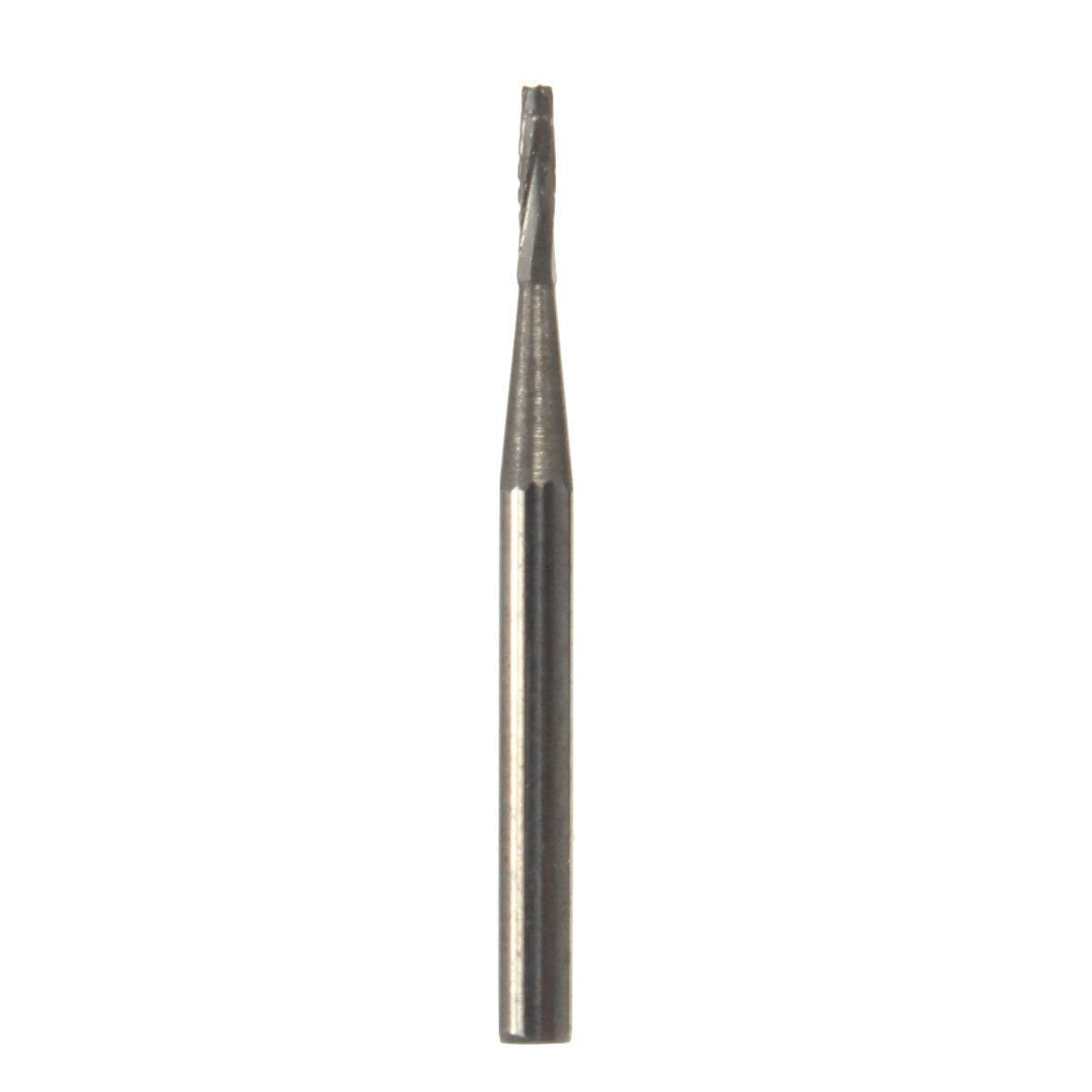 Clearshield drill bits mounted in a rotary tool during windshield repair for precise cutting